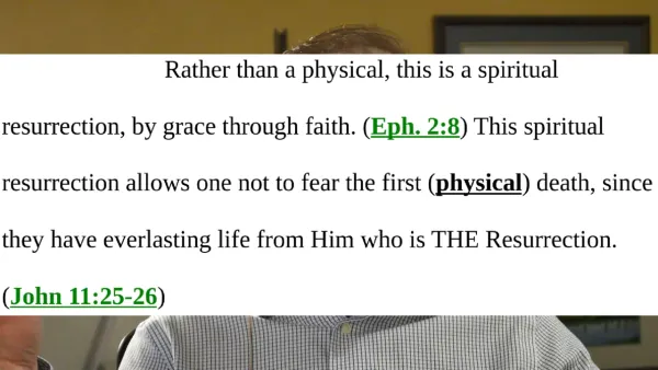 Lesson 6a - The Bodily Resurrection from the Dead